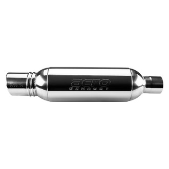 AERO Exhaust® - Turbine XL Series Round Performance Exhaust Muffler with Integrated Resonator and 4" Rolled Tip