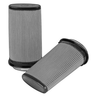 aFe® - Magnum Flow® Pro Dry S Oval Tapered Gray Air Filter (Pair) (5" FIL x 2.25" FIW x 6.25" BOL x 3.75" BOW x 11" H)