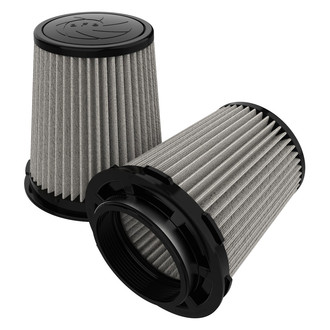 aFe® - Magnum Flow® Pro Dry S Round Tapered Gray Air Filter (Pair) (4" F x 6" B x 4.75" T x 7" H)
