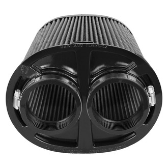 aFe® - Magnum Flow® Pro Dry S Oval Tapered Gray Air Filter (3" F x 8.25" BOL x 6.25" BOW x 7.25" TOL x 5" TOW x 9" H)
