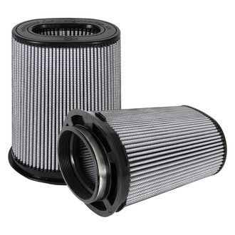 aFe® - Magnum Flow® Pro Dry S Oval Tapered Gray Air Filter (Pair) (6" FIL x 4" FIW x 8.25" BOL x 6.25" BOW x 7.25" TOL x 5" TOW x 10" H)
