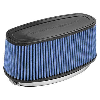 aFe® - Magnum Flow® Pro 5R Oval Tapered Blue Air Filter (11.41" FIL x 4" FIW x 14" BOL x 5.5" BOW x 12" TOL x 3.5" TOW x 5" H)
