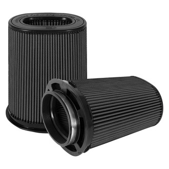 aFe® - Magnum Flow® Pro 5R Oval Tapered Black Air Filter (Pair) (6" FIL x 4" FIW x 8.25" BOL x 6.25" BOW x 7.25" TOL x 5" TOW x 10" H)