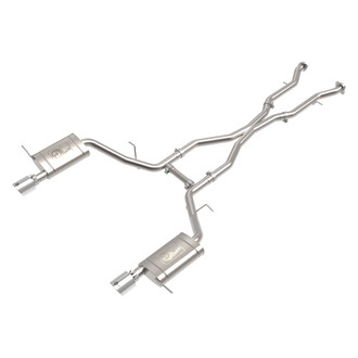 aFe® 49-32086-P - Mach Force XP™ 304 SS Cat-Back Exhaust System with Split Rear Exit