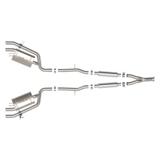 aFe® - Gemini XV™ 304 SS Cat-Back Exhaust System with Quad Rear Exit
