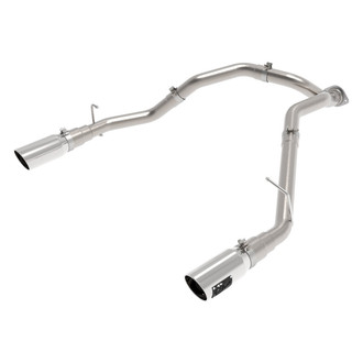 aFe® - Large Bore HD™ 409 SS DPF-Back Exhaust System with Split Rear Exit