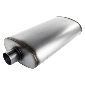 aFe® - Mach Force XP™ 409 SS Oval Gray Exhaust Muffler (3" Center ID, 3" Center OD, 11" Length)