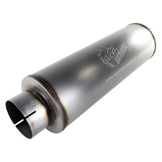 aFe® - Mach Force XP™ 409 SS Round Gray Exhaust Muffler (5" Center ID, 5" Center OD, 24" Length)