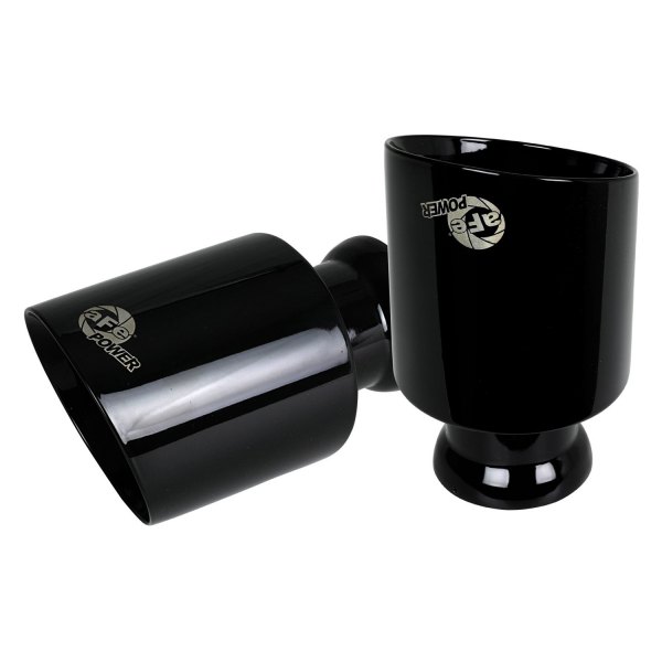 aFe® - Mach Force XP™ 304 SS Round Angle Cut Double-Wall Black Exhaust Tips