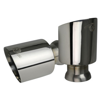 aFe® - Mach Force XP™ 304 SS Round Angle Cut Bolt-On Double-Wall Polished Exhaust Tips