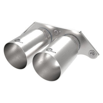 aFe® - Mach Force XP™ 304 SS Round Straight Cut Bolt-On Brushed Exhaust Tips