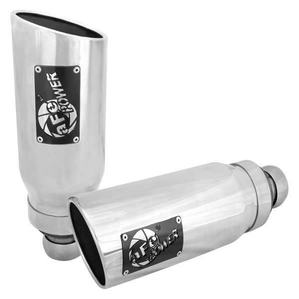 aFe® - Mach Force XP™ 409 SS Round Angle Cut Polished Exhaust Tips