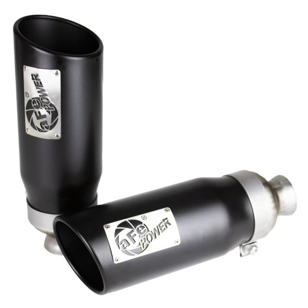 aFe® - Mach Force XP™ 409 SS Round Angle Cut Black Exhaust Tips