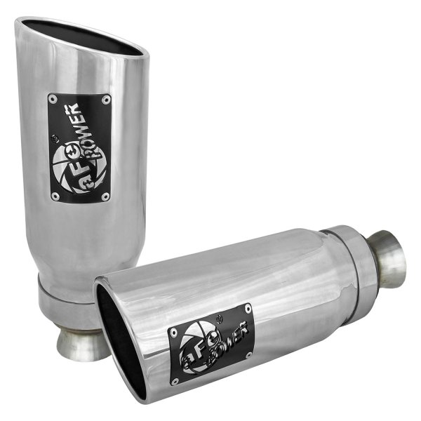 aFe® - Mach Force XP™ 304 SS Round Angle Cut Polished Exhaust Tips
