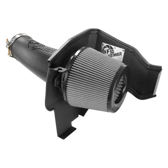 aFe® - Magnum Force® Stage 2 Aluminum Black Cold Air Intake System with Pro Dry S Gray Filter
