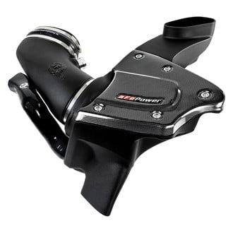 aFe® - Magnum Force® Stage 2 Si Aluminum Black Cold Air Intake System with Pro Dry S Gray Filter and Intake Cover