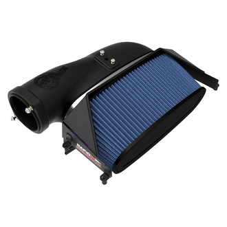 aFe® - Rapid Induction Wrinkle-Black Powder-Coated Cold Air Intake System with Pro 5R Blue Filter