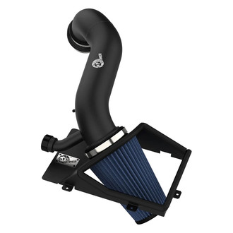 aFe® - Rapid Induction Wrinkle-Black Powder-Coated Cold Air Intake System with Pro 5R Blue Filter