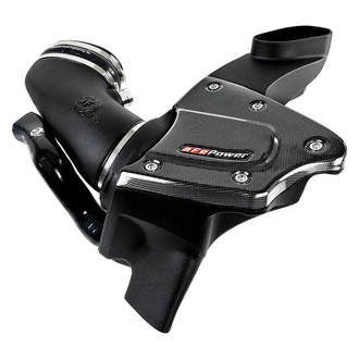 aFe® - Magnum Force® Stage 2 Si Aluminum Black Cold Air Intake System with Pro 5R Blue Filter and Intake Cover