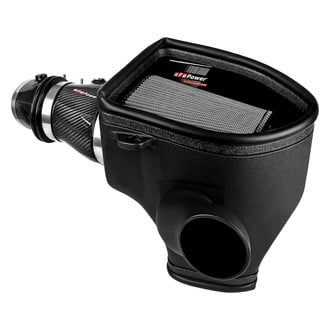 aFe® - Magnum Force® Stage 2 Track Series Aluminum Black Carbon Fiber Cold Air Intake System with Pro Dry S Gray Filter