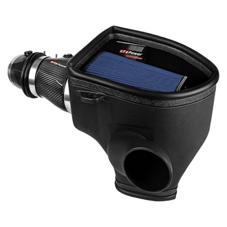 aFe® - Magnum Force® Stage 2 Track Series Aluminum Black Carbon Fiber Cold Air Intake System with Pro 5R Blue Filter