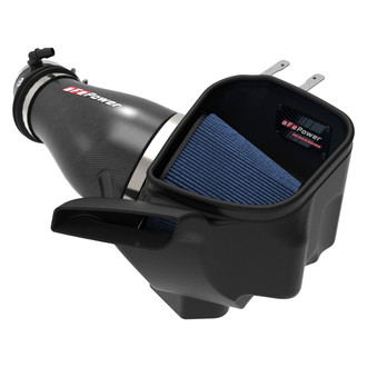 aFe® - Magnum Force® Stage 2 Track Series Aluminum Black Carbon Fiber Cold Air Intake System with Pro 5R Blue Filter