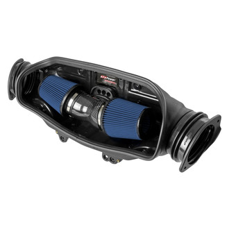 aFe® 57-10013R - Magnum Force® Stage 2 Track Series Aluminum Black Carbon Fiber Cold Air Intake System with Pro 5R Gray Filter