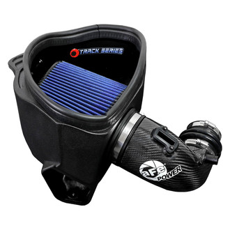 aFe® - Magnum Force® Stage 2 Track Series Aluminum Black Carbon Fiber Cold Air Intake System with Pro 5R Blue Filter