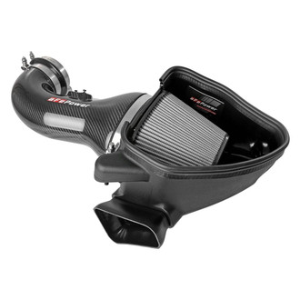 aFe® - Magnum Force® Stage 2 Track Series Aluminum Black Carbon Fiber Cold Air Intake System with Pro Dry S Gray Filter
