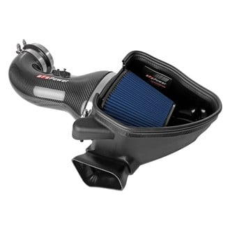aFe® - Magnum Force® Stage 2 Track Series Aluminum Black Carbon Fiber Cold Air Intake System with Pro 5R Blue Filter