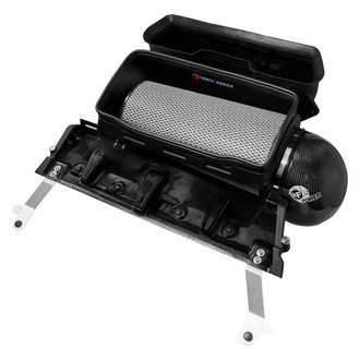 aFe® - Magnum Force® Stage 2 Track Series Aluminum Black Carbon Fiber Cold Air Intake System with Pro Dry S Gray Filter