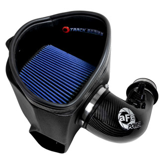 aFe® - Magnum Force® Stage 2 Track Series Aluminum Black Carbon Fiber Cold Air Intake System with Pro 5R Blue Filter