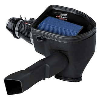 aFe® - Magnum Force® Stage 2 Track Series Black/Gray Carbon Fiber Cold Air Intake System with Pro 5R Blue Filter