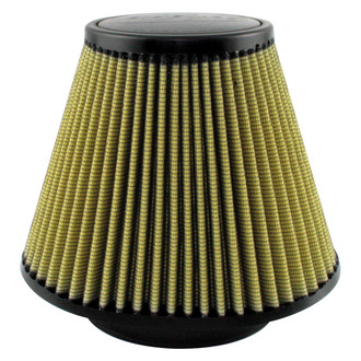 aFe® - Magnum Flow® Pro Guard 7 Oval Tapered to Round Tan Air Filter (5.5" F x 7" BOL x 10" BOW x 5.5" T x 8" H)