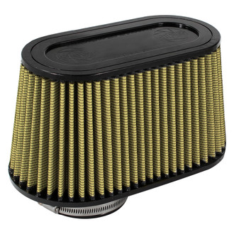 aFe® - Magnum Flow® Pro Guard 7 Oval Tapered Tan Air Filter (3.25" F x 11" BOL x 6" BOW x 9.5" TOL x 4.5" TOW x 6" H)