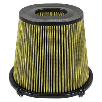 aFe® - Quantum® Pro Guard 7 Oval Tapered Tan Air Filter (5" F x 10" BOL x 8.75" BOW x 6.75" TOL x 5.5" TOW x 8" H)