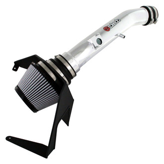 Takeda® - Retain Stage 2 Aluminum Polished Short Ram Air Intake System with Pro Dry S Gray Filter
