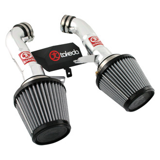 Takeda® - Retain Stage 2 Aluminum Polished Short Ram Air Intake System with Pro Dry S Gray Filter