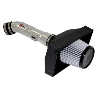 Takeda® - Retain Stage 2 Aluminum Polished Short Ram Air Intake System with Pro Dry S Gray Filter With Housing