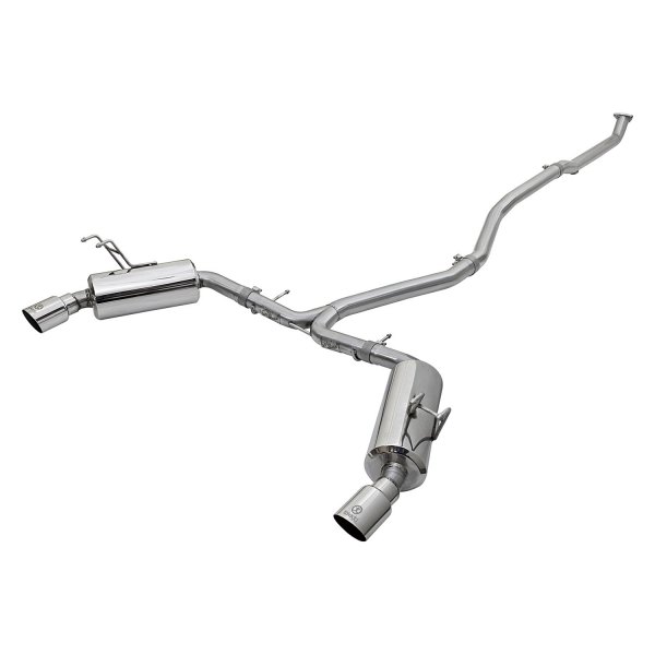 Takeda® - 304 SS Cat-Back Exhaust System, Honda Civic