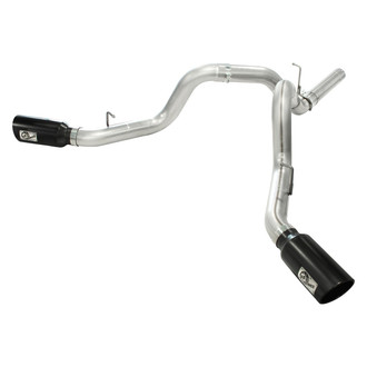 aFe® - Large Bore HD™ 409 SS DPF-Back Exhaust System with Split Side Exit