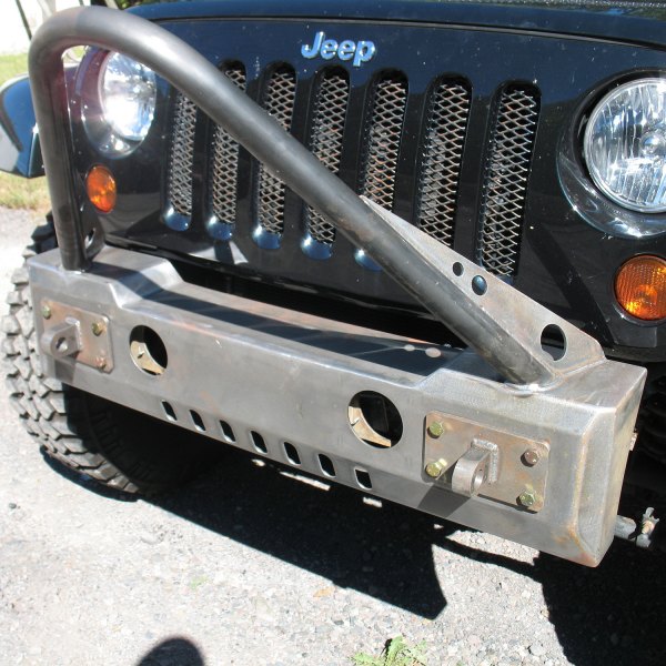 Affordable Offroad® - Stubby Front HD Black Powder Coated Bumper