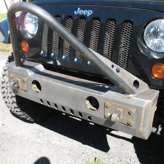 Affordable Offroad® - Stubby Front HD Bumper with Stinger