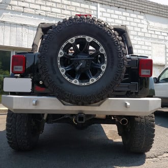 Affordable Offroad® - Elite Series Full Width Black Powder Coated Rear HD Bumper
