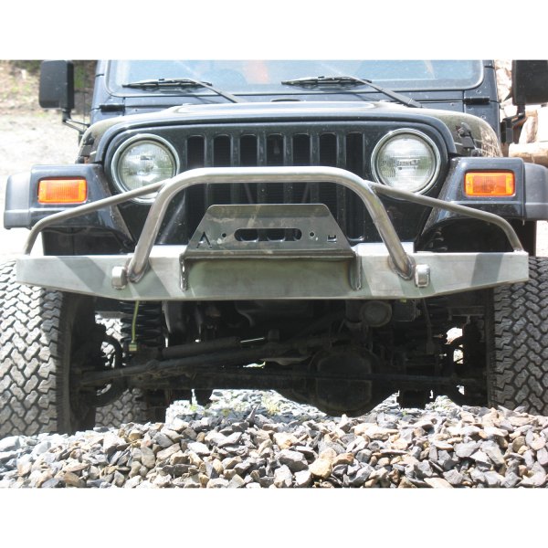 Affordable Offroad® - Elite Series Full Width Front HD Black Powder Coated Bumper