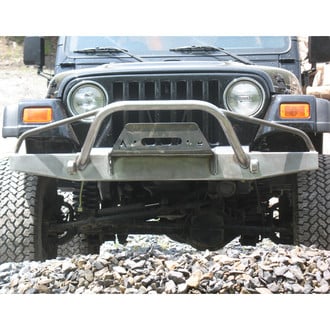 Affordable Offroad® - Elite Series Full Width Front Winch HD Bumper with Pre-Runner Guard and Hitch Receiver