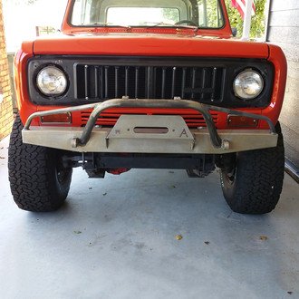 Affordable Offroad® - Elite Series Full Width Raw Front Winch HD Bumper with Pre-Runner Guard and Hitch Receiver