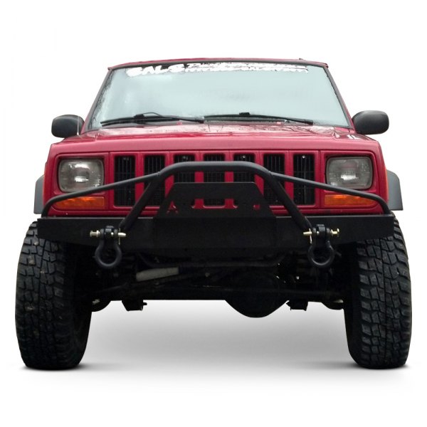 Affordable Offroad® - Elite Series Mid Width Front HD Black Powder Coated Bumper 
