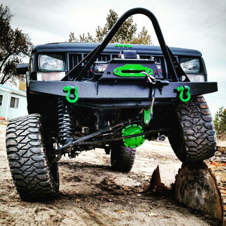 Affordable Offroad® - Elite Series Full Width Front Winch HD Bumper with Stinger and Hitch Receiver