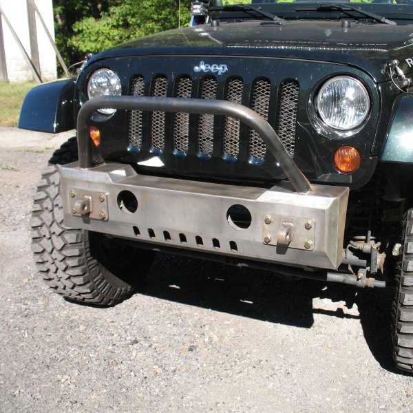 Affordable Offroad® - Stubby Front HD Black Powder Coated Bumper